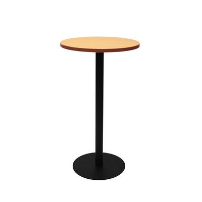 01 EStilo Round Bar Table Beech  Black