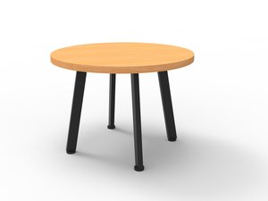 01 Eternity Round Coffee Table 600 Beech Bk