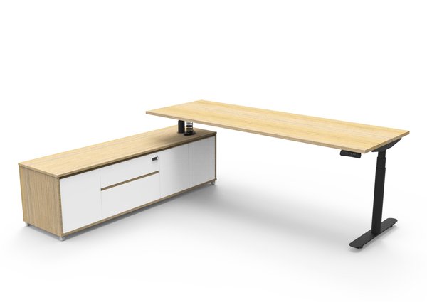 Halo+ Executive Desk & Cabinet