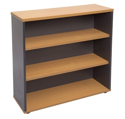 01 Rapid Worker Bookcase Beech Ironstone