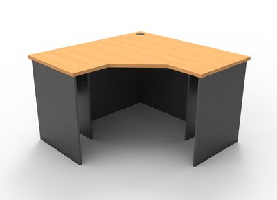 01 Rapid Worker Corner Workstation Beech Ironstone