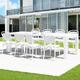 Vegas 8 Seater Dining Set with Marcel Chairs