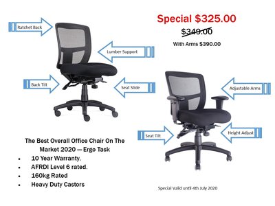 Ergo Task mesh back ergonomic office chair