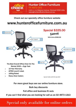 Ergo Task mesh back ergonomic office chair