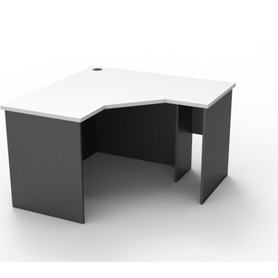 Rapid White & Ironstone 1212  Corner Workstation