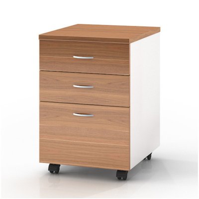 Virginia Walnut 2D 1F Mobile Pedestal