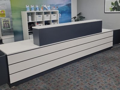 custom made reception counter
