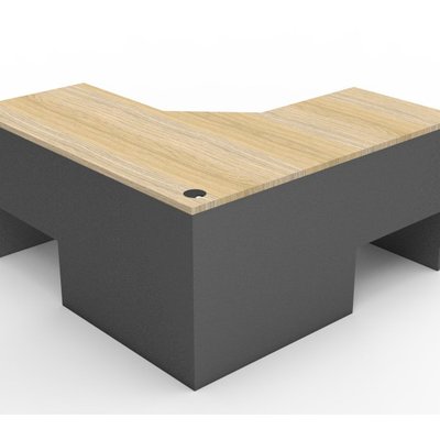 Rapid Oak 15156 Corner Workstation