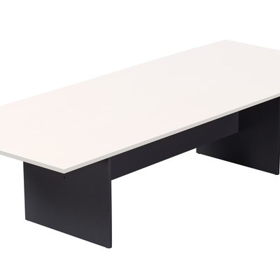 Rapid White & Ironstone Boardroom Table 2400