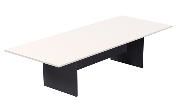 Rapid White & Ironstone Boardroom Table 2400