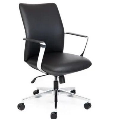 Director Mid Back Leather Black 1