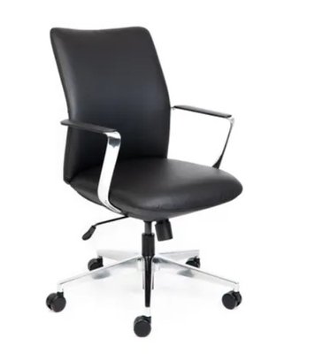 Director Mid Back Leather Black 1