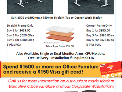 Electric Sit/Stand Desks