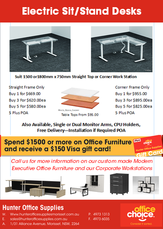 Electric Sit/Stand Desks