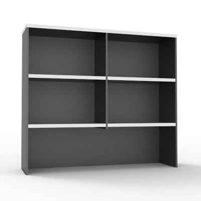 Rapid White & Ironstone 1500 Overhead Hutch