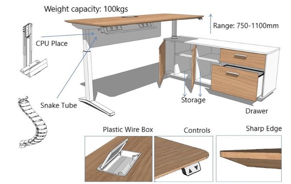 Potenza Electric Height Adjustable Desk 20