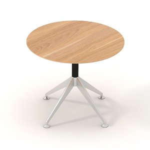 Potenza Round Virginia Walnut Meeting Table