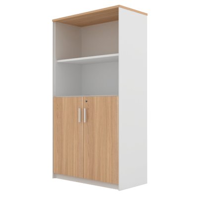 Potenza Halfdoor Virginia Walnut Stationery Cupboard