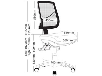 a high quality ergonomic chair with a large big boy seat and a mesh back
