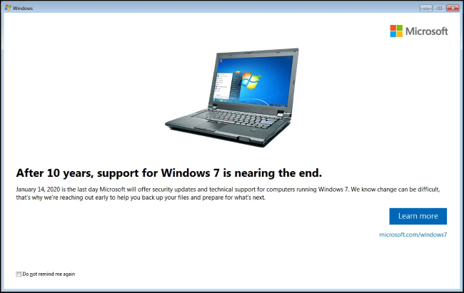 Microsoft stops support of Windows 7 | Hunter Office Print & Technology