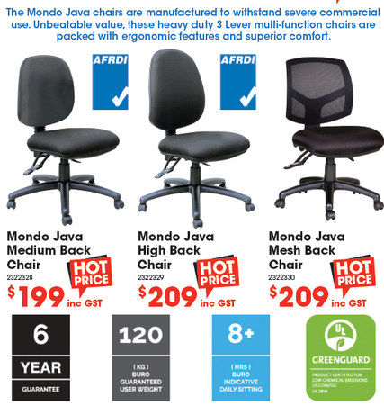 Mondo Ergonomic office chairs on sale