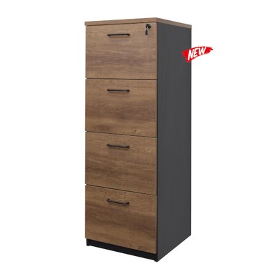 Regal Walnut 4 Drawer Filing Cabinet