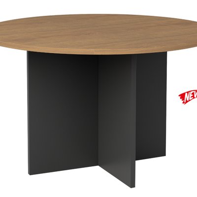 Regal Walnut Round Meeting Table 900