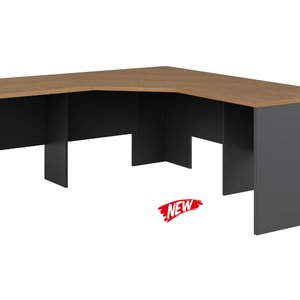 Regal Walnut 3 Piece Workstation 1800