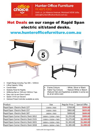 Electric Sit Stand Special Offers