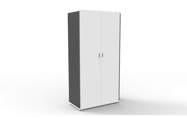 Rapid White & Ironstone Full Door Cupboard