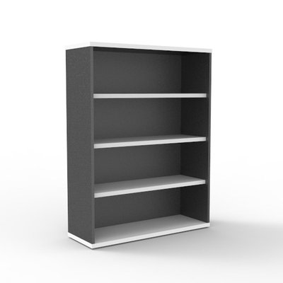 Rapid White & Ironstone 1200 Book Case