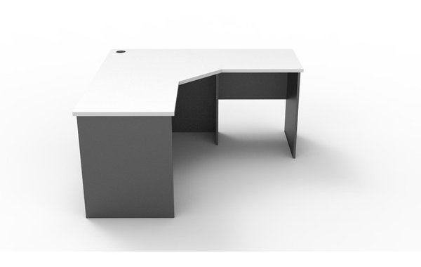 Rapid White & Ironstone 15156 Corner Workstation