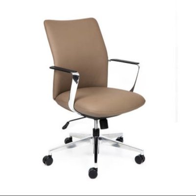 Director Mid Back Tan Leather