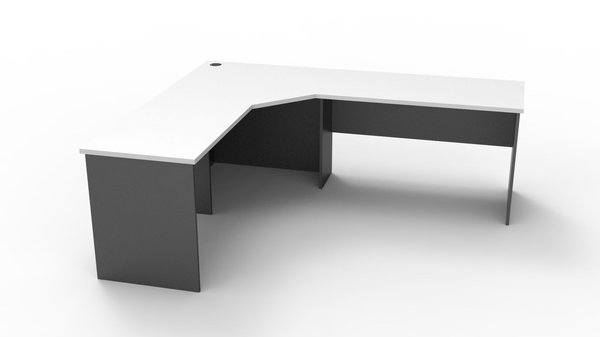 Rapid White & Ironstone 1815 Corner Workstation