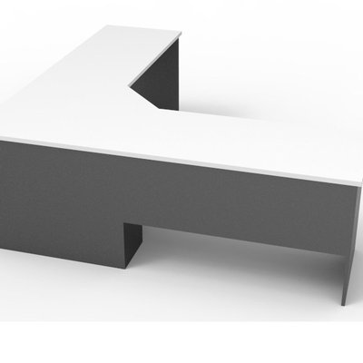 Rapid White Ironstone 1821 Corner Workstation