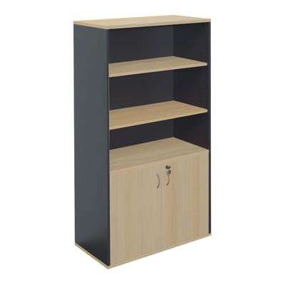 Rapid Oak Half Door Stationery Cupboard