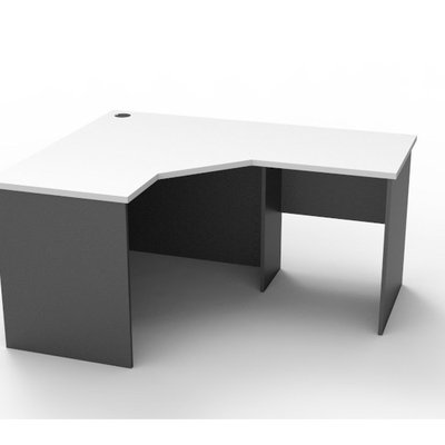 Rapid White & Ironstone 1215 Corner Workstation