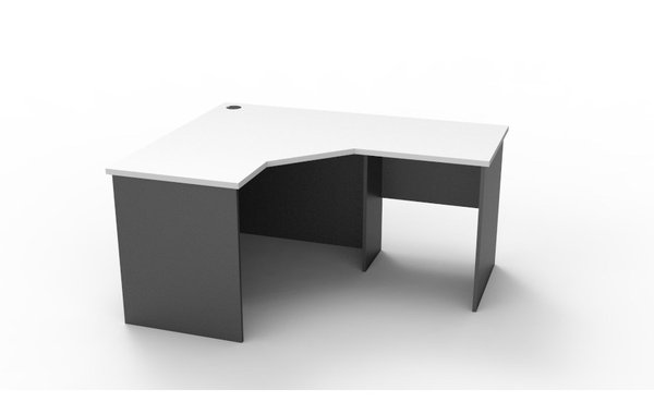 Rapid White & Ironstone 1215 Corner Workstation