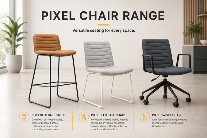 Pixel Chair Range: A Versatile Seating Solution For Modern Workspaces