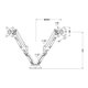 Executive Dual Gas Spring Monitor Arm