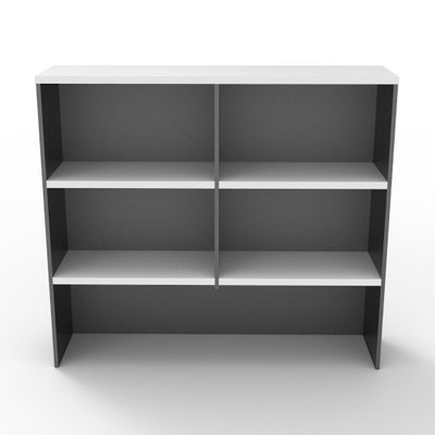 Rapid White & Ironstone 1200 Overhead Hutch