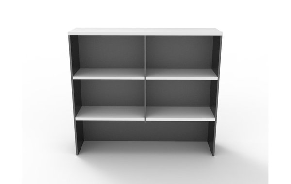 Rapid White & Ironstone 1200 Overhead Hutch