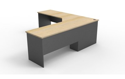 Rapid Oak 1821 Corner Workstation